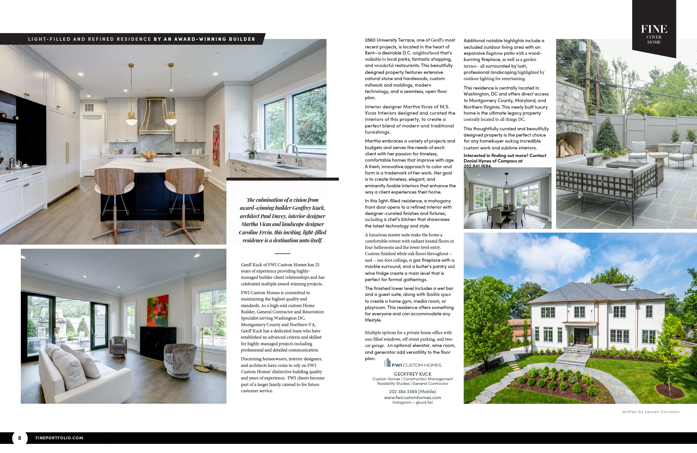 Fine Homes Magazine Article